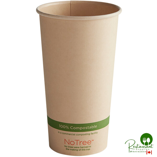 World Centric NoTree 20 oz. Natural Compostable Paper Hot Cup - 1,000/Case