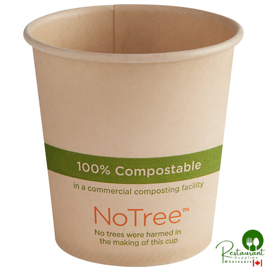 World Centric NoTree 4 oz. Natural Compostable Paper Hot Cup - 1,000/Case