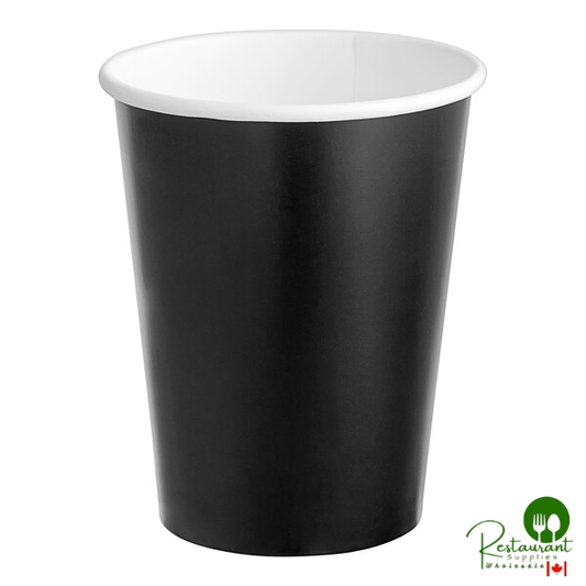 Creative Converting 56134B 9 oz. Black Velvet Poly Paper Hot / Cold Cup - 240/Case
