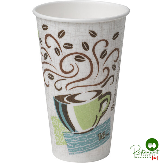 Dixie PerfecTouch Insulated Paper Hot Cup 16 oz. - 500/Case