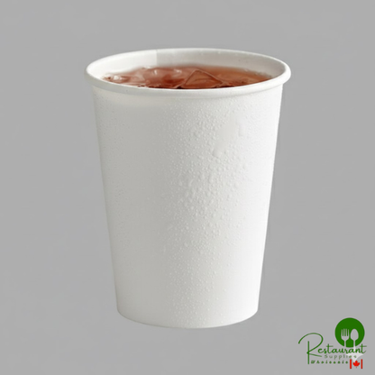 Creative Converting 56000B 9 oz. White Poly Paper Hot / Cold Cup - 240/Case