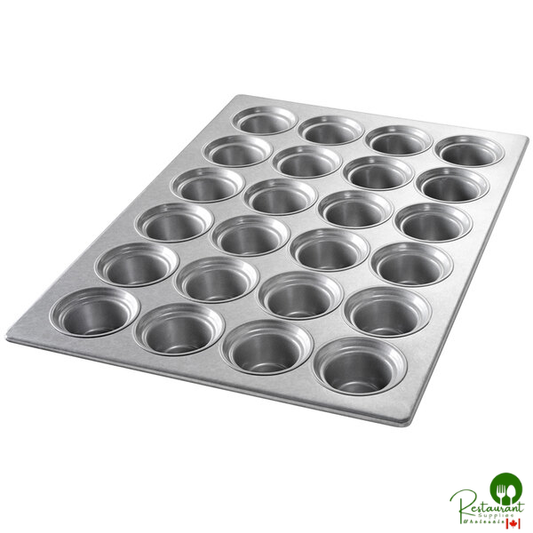 Chicago Metallic 43026 24 Cup 7.3 oz. Glazed Aluminized Steel Jumbo Crown Muffin Pan - 17 7/8" x 25 7/8"