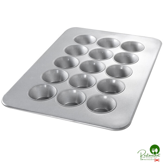 Chicago Metallic 47005 15 Cup 8.2 oz. Glazed Aluminized Steel Jumbo Pecan Roll / Muffin Pan - 17 7/8" x 25 7/8"