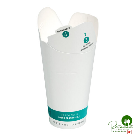 SOFi 8 oz. All-in-One Paper Hot Cup and Lid - 1,000/Case