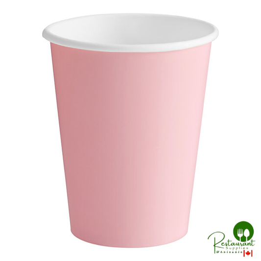 Creative Converting 56158B 9 oz. Classic Pink Poly Paper Hot / Cold Cup - 240/Case
