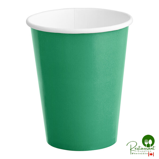 Creative Converting 56112B 9 oz. Emerald Green Poly Paper Hot / Cold Cup - 240/Case