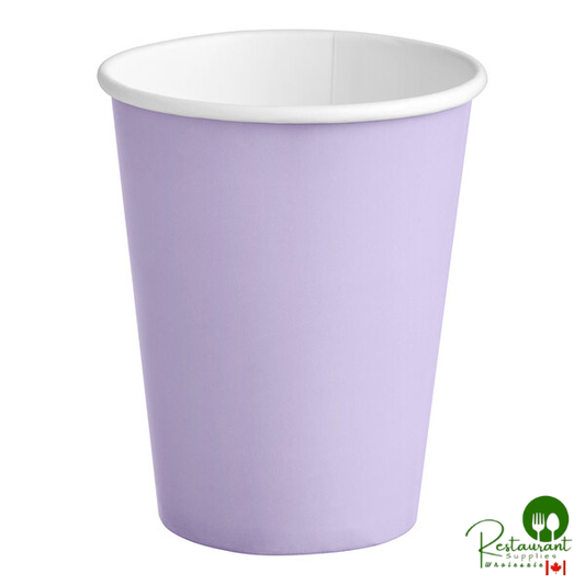 Creative Converting 56193B 9 oz. Luscious Lavender Purple Poly Paper Hot / Cold Cup - 240/Case