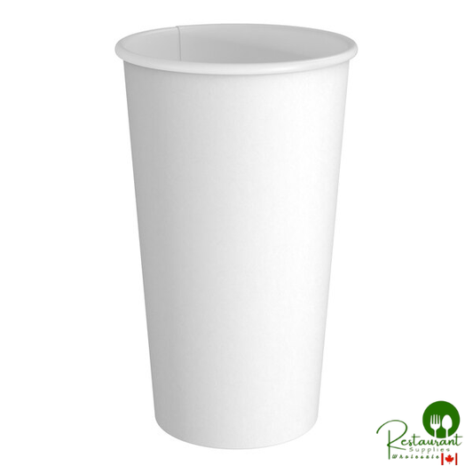 16 oz. White Poly Paper Hot Cup By Prime - 1,000/Case