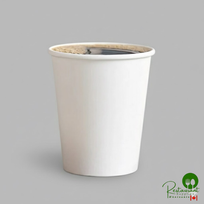 8 oz. Tall White Poly Paper Hot Cup By Prime - 1,000/Case