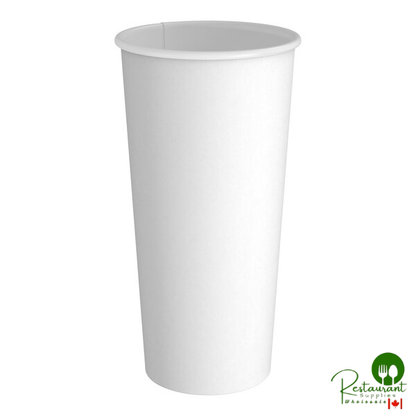 20 oz. White Poly Paper Hot Cup By Prime - 600/Case