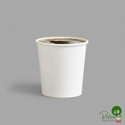 4 oz. White Poly Paper Hot Cup By Prime - 1,000/Case