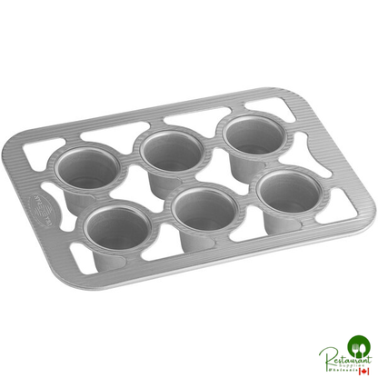 Chicago Metallic 6 Cup 5 oz. Non-Stick Aluminized Steel Popover Pan 26100 - 11 1/8" x 15 3/4"