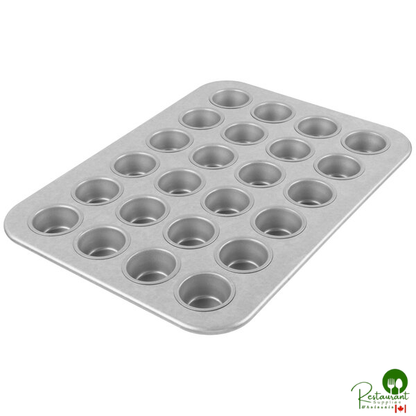 Chicago Metallic 45245 24 Cup 2.1 oz. Glazed Aluminized Steel Mini Muffin Pan - 12 7/8" x 17 7/8"