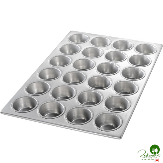 Chicago Metallic 46525 24 Cup 3.8 oz. Glazed Aluminum Muffin Pan - 14 1/8" x 20 3/4"
