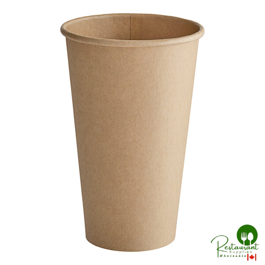 16 oz. Kraft Poly Paper Hot Cup By Prime - 1,000/Case