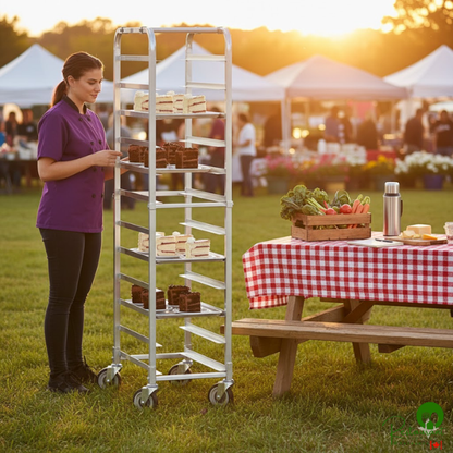 12 Shelf End Load Platter Rack for 12" Trays - Unassembled