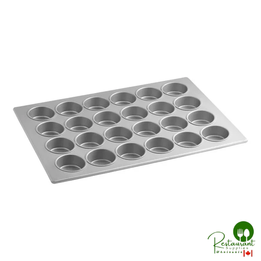 24 Cup 7 oz. Glazed Aluminized Steel Jumbo Muffin / Cupcake Pan  by Prime- 18" x 26"