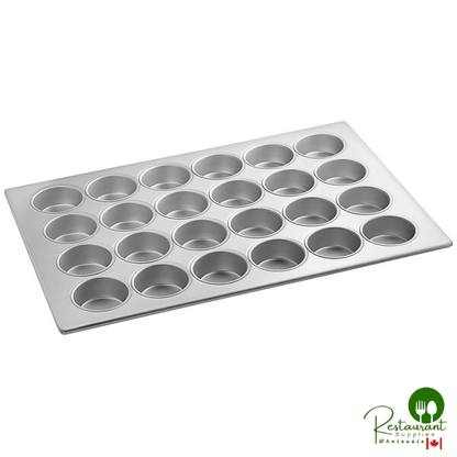24 Cup 7 oz. Glazed Aluminized Steel Jumbo Muffin / Cupcake Pan by Prime - 26" x 18"