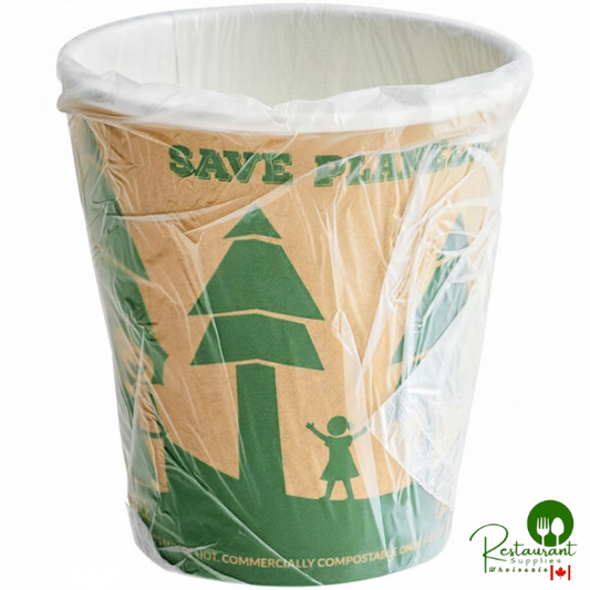 10 oz. Kraft Compostable Individually Wrapped Paper Hot Cup By Prime - 480/Case