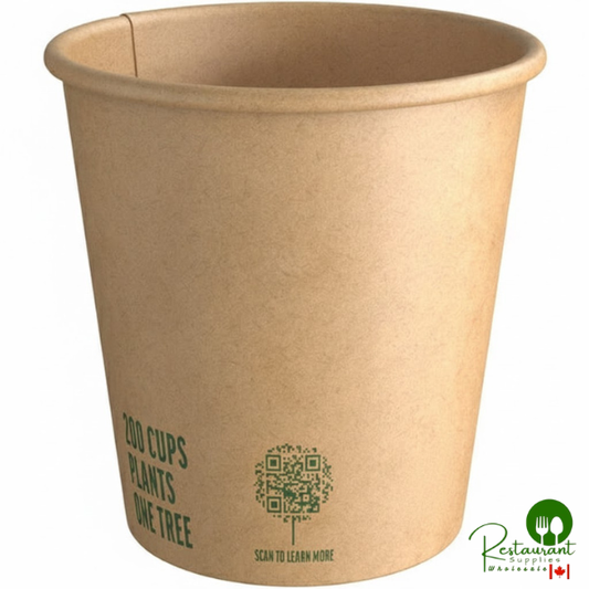 8 oz. Smooth Single Wall Kraft Compostable Paper Hot Cup By Prime - 800/Case