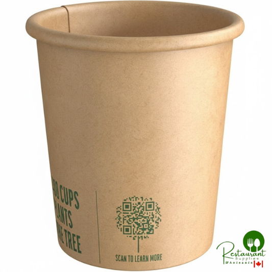 4 oz. Smooth Single Wall Kraft Compostable Paper Hot Cup By Prime - 800/Case
