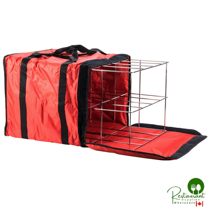 Prime PBBAG19 Replacement Standard Red Nylon Pizza Delivery Bag, 19" x 19" x 14"