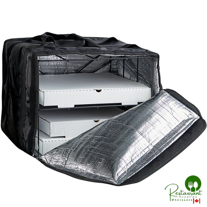 Prime BLBAG19 Deluxe Black Polyester Replacement Pizza Delivery Bag, 19 1/2" x 19 1/2" x 14 1/2"
