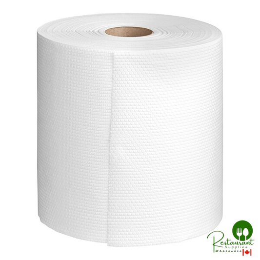 12" x 12" White Heavy Weight Industrial Wiper Jumbo Roll By Prime - 475/Roll