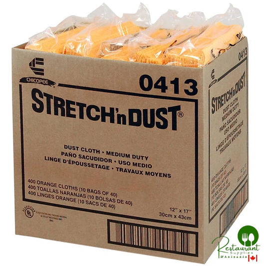 Chicopee 0413 Stretch'n Dust 12" x 17" Orange Medium-Weight Dusting Cloth - 400/Case