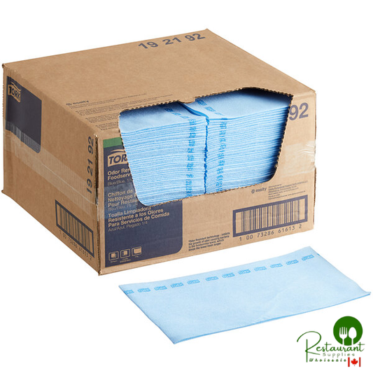 Tork Blue Odor Resistant 1/4 Fold Food Service Cleaning Towel 13" x 24" - 150/Case