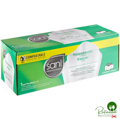 Sani Professional 7 1/2" x 15" Perforated Foodservice Towels - 800/Case