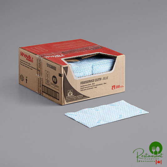 WypAll® 12 1/2" x 23 1/2" Blue Foodservice Wiper - 200/Case