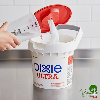 Dixie 12" x 8 1/8" White Quat Foodservice Centerpull Wiper - 6/Case