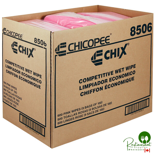 Chicopee 8506 Chix® Competitive 11 1/2" x 24" Pink Foodservice Wet Wiper - 900/Case