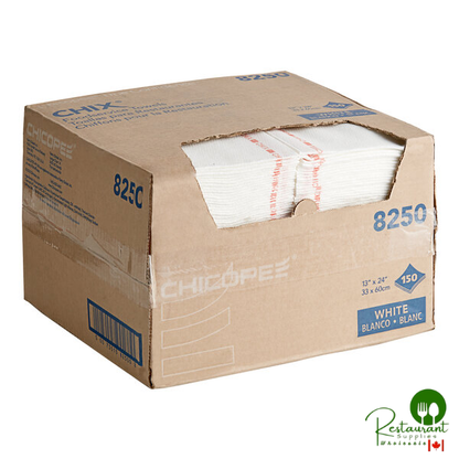 Chicopee 8250 Chix® 13" x 24" White / Red Medium-Duty Foodservice Towel - 150/Case