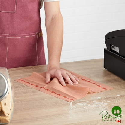 Tork 12" x 15" Red Odor-Resistant Food Service Wiper W8 - 200/Case