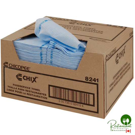 Chicopee 8241 Chix® 13" x 24" Blue Medium-Duty Foodservice Towel - 150/Case