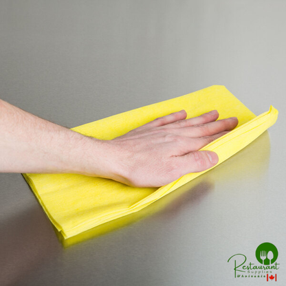 Chicopee 8673 24" x 24" Yellow Light-Duty Stretchable Dusting Cloth - 150/Case