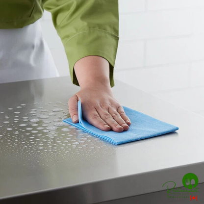 13 1/2" x 21" Blue Medium-Duty Foodservice Wiper By Prime - 150/Case