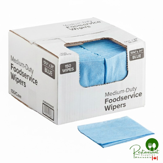 13 1/2" x 21" Blue Medium-Duty Foodservice Wiper By Prime - 150/Case