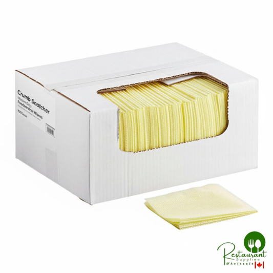 13 1/2" x 21" Crumb Snatcher Yellow Medium-Duty Foodservice Wiper By Prime - 150/Case