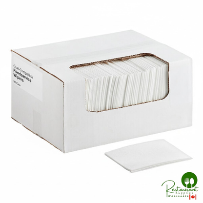 13 1/2" x 21" White Medium-Duty Quat Compatible Foodservice Wiper By Prime - 150/Case