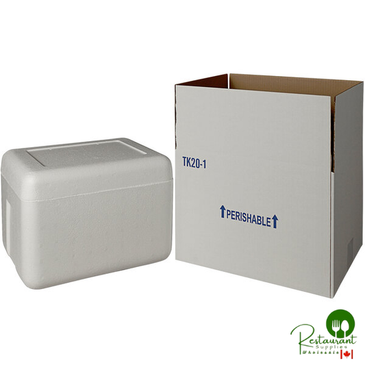 Insulated Shipping Box with Foam Cooler 13 1/4" x 10 1/2" x 9 1/4" - 1 1/2" Thick - 16/Case