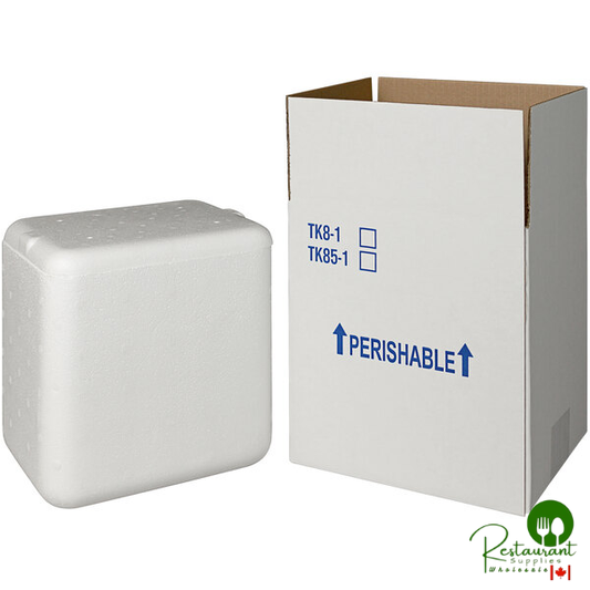Insulated Shipping Box with Foam Cooler 8 3/8" x 6 5/8" x 9" - 1" Thick - 36/Case