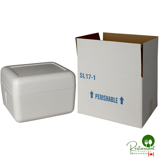 Insulated Shipping Box with Foam Cooler 12 1/8" x 10 3/4" x 7 5/8" - 1 1/2" Thick - 18/Case