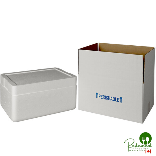 Insulated Shipping Box with Foam Cooler 13 3/8" x 9 5/8" x 6 1/2" - 1" Thick - 24/Case