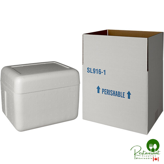 Insulated Shipping Box with Foam Cooler 12 1/8" x 10 5/8" x 9 5/8" - 1 1/2" Thick - 16/Case