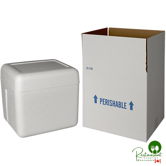 Insulated Shipping Box with Foam Cooler 12" x 10 1/2" x 11 5/8" - 1 1/2" Thick - 12/Case