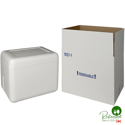 Insulated Shipping Box with Foam Cooler 13 1/4" x 10 3/8" x 10 3/4" - 1 1/2" Thick - 16/Case