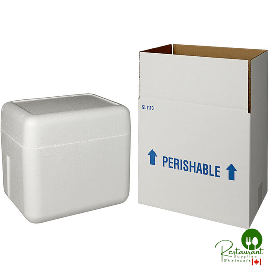 Insulated Shipping Box with Foam Cooler 11 1/8" x 8 1/2" x 11 1/8" - 1 1/2" Thick - 18/Case
